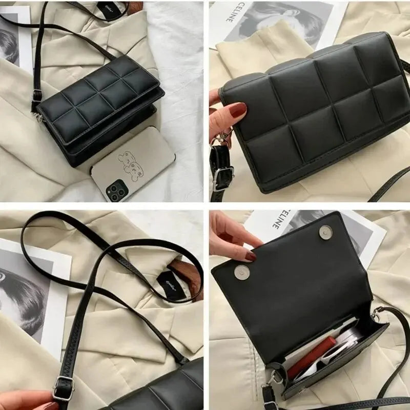 תיקי נשים כתף מעצבים מותגים אופנה PU קטן נשי Crossbody תיק עור מפוצל כתף תיקי נשים שקוף קלאסי מגמת תיקי נשים - GUTTE