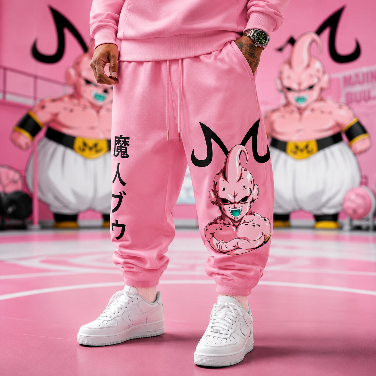 מכנסי ג׳וגר סטריטוור לגברים Pink Majin Edition